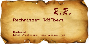 Rechnitzer Róbert névjegykártya